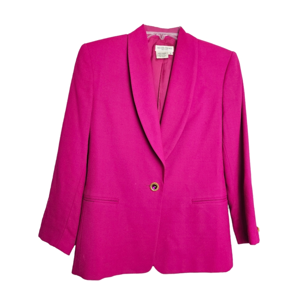 Vintage Pink Shawl Collar Blazer